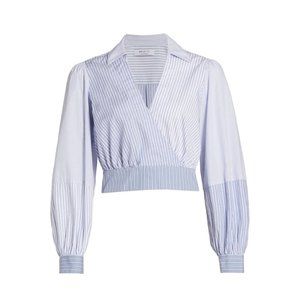 Bailey 44 Jax Puff Sleeve Top Size Small Cropped Long Sleeve